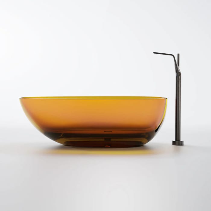 Steinberg Serie 489 freistehende Badewanne aus Polyresin 168 x 85 cm