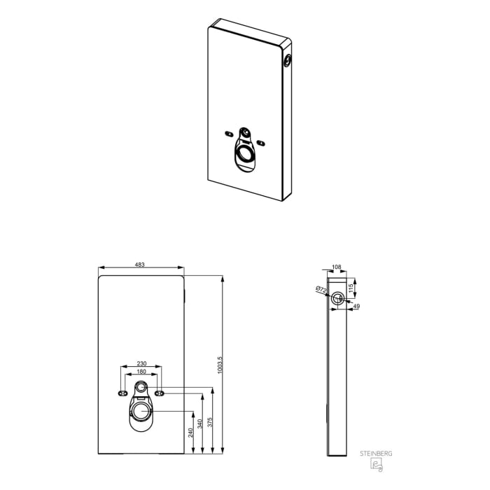 Steinberg Serie 710 Wand-WC Sanitärmodul