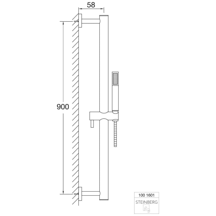 Steinberg Serie Universal Brausegarnitur 90 cm