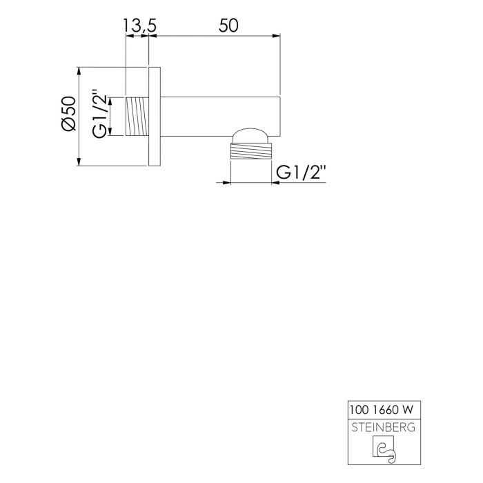 Steinberg Serie 100 Brauseanschlussbogen