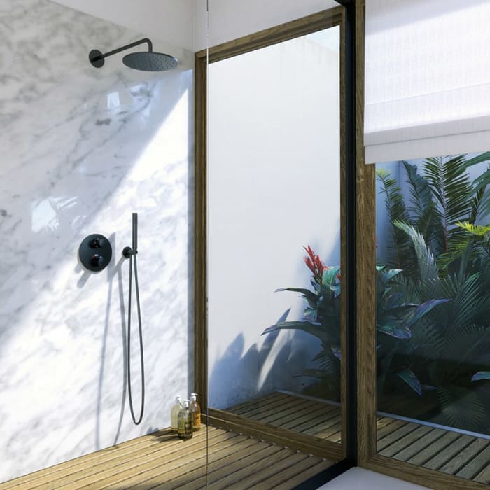 Steinberg Serie 100 Brausearm Ausladung 45 cm mit verstärkter Wandhalterung