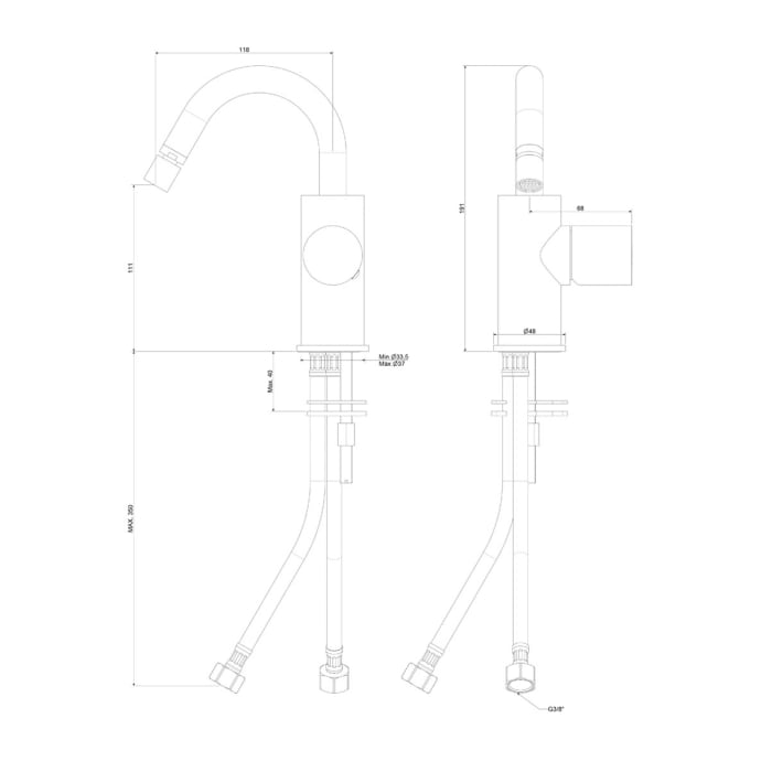 Steinkamp Living Bidet-Einhebelmischer ohne Ablaufgarnitur