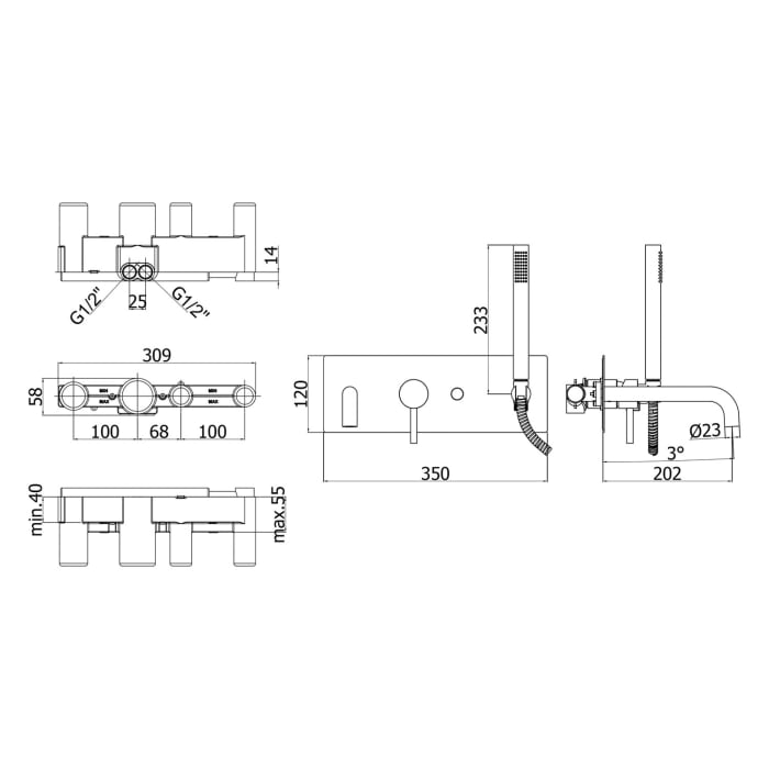 Steinkamp Living Wannenmodul UP incl. Grundkörper