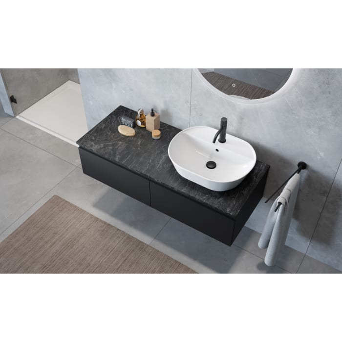 Steinkamp Living Black Waschtisch-Einhebelmischer ohne Abl.-Garnitur, mit Wasserspar-Strahlregler 5L/Min