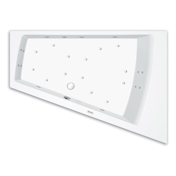 Steinkamp Life Eckbadewanne mit Whirlsystem 180 x 130/65 cm, Ecke links, inkl. Viega Multiplex M5