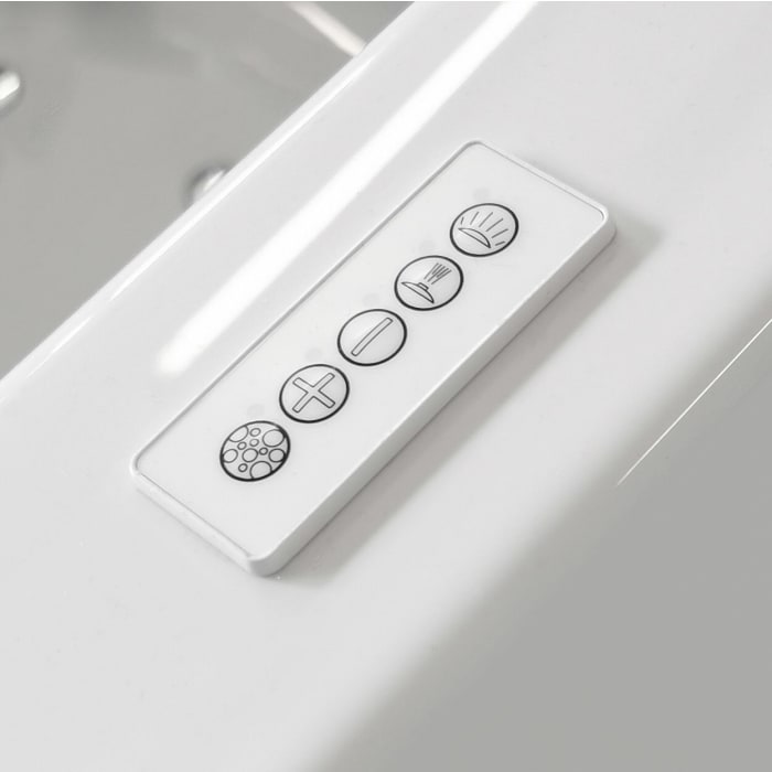 Steinkamp Life Rechteck-Badewanne mit Whirlsystem 180 x 80 cm, inkl. Viega Multiplex Trio MT5