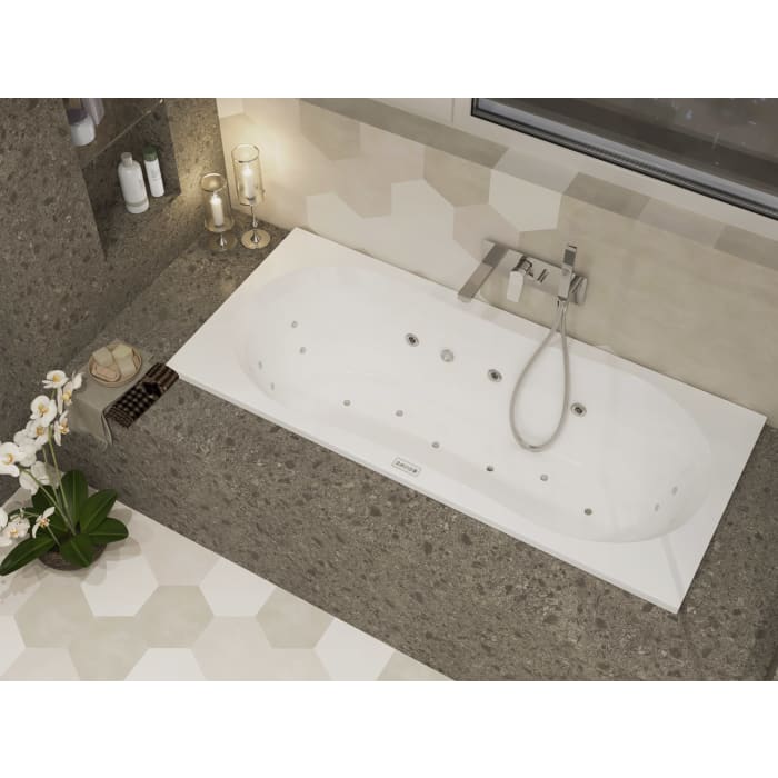 Steinkamp Life Rechteck-Badewanne mit Whirlsystem 180 x 80 cm, inkl. Viega Multiplex Trio MT5