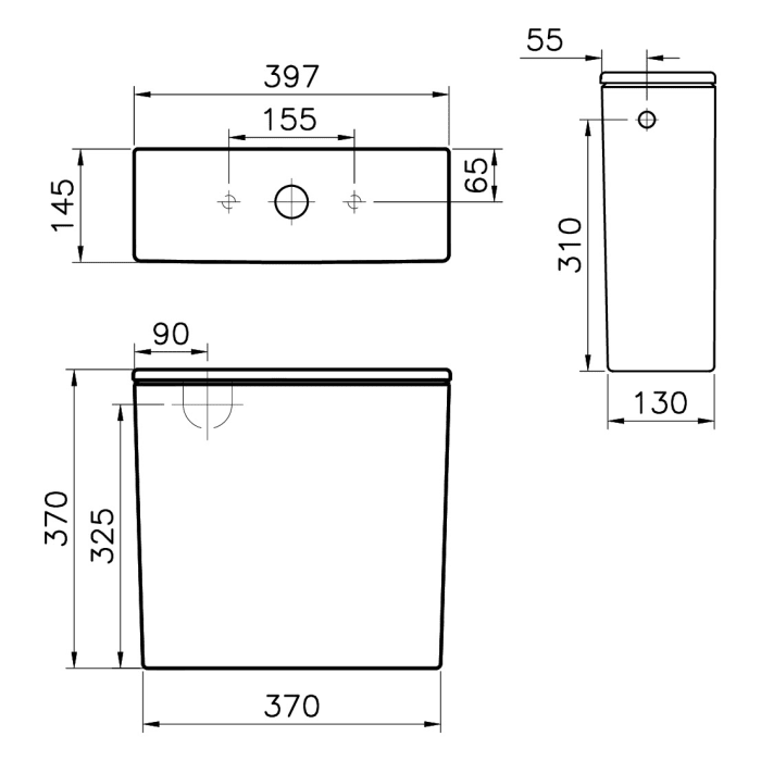 Steinkamp Living 2.0 Aufsatzspülkasten 3/6 Liter