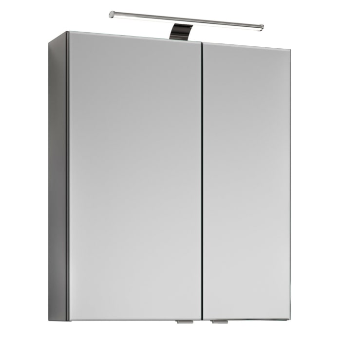 Steinkamp Joy 2.0 Spiegelschrank 60 cm mit 2 Türen und LED-Aufsatzleuchte