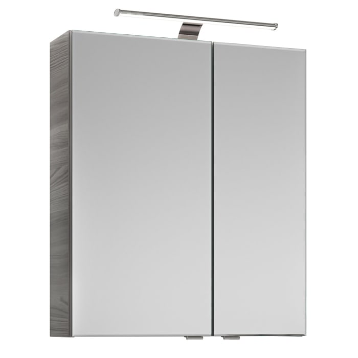 Steinkamp Joy 2.0 Spiegelschrank 60 cm mit 2 Türen und LED-Aufsatzleuchte