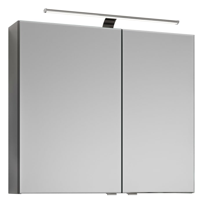 Steinkamp Joy 2.0 Spiegelschrank 80 cm mit 2 Türen und LED-Aufsatzleuchte