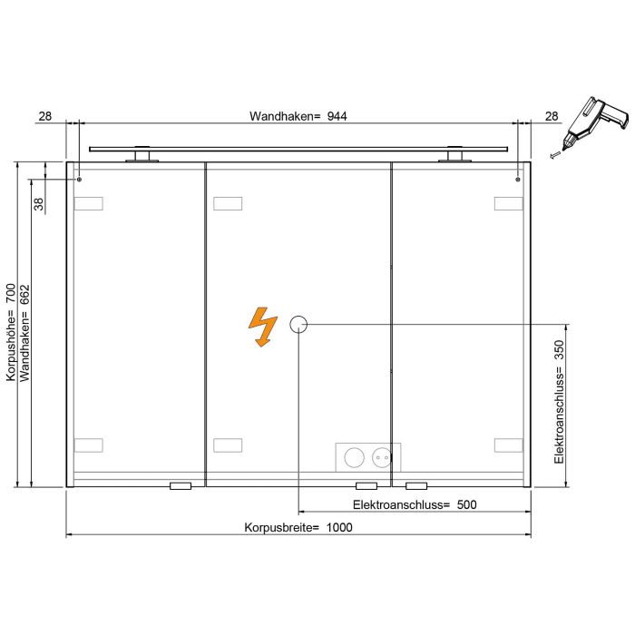 Steinkamp Life 2.0 Badmöbel Set 101 cm mit LED-Spiegelschrank