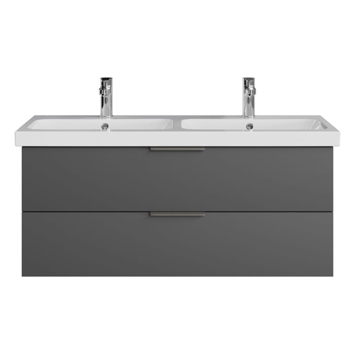 Steinkamp Living 2.0 / Geberit iCon light Doppelwaschtisch mit Unterschrank 120 cm