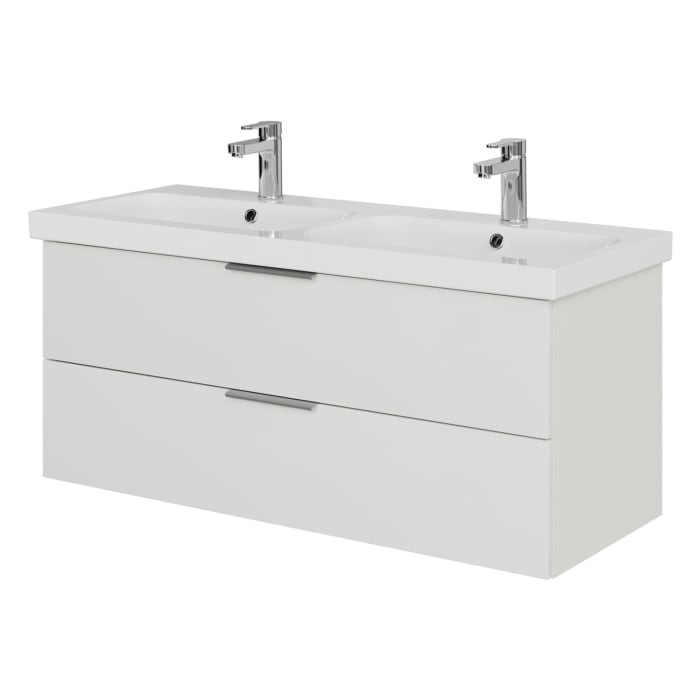 Steinkamp Living 2.0 / Geberit iCon light Doppelwaschtisch mit Unterschrank 120 cm