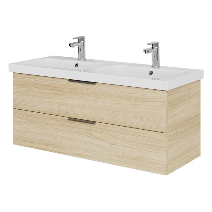 Steinkamp Living 2.0 / Geberit iCon light Doppelwaschtisch mit Unterschrank 120 cm