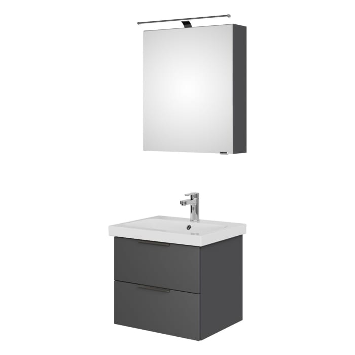 Steinkamp Living 2.0 / Geberit iCon light Badmöbel Set 60 cm mit Spiegelschrank