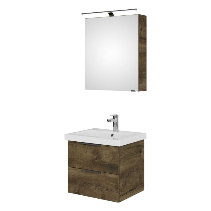 Steinkamp Living 2.0 / Geberit iCon light Badmöbel Set 60 cm mit Spiegelschrank