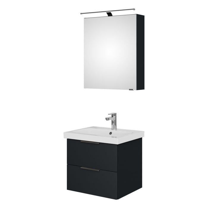 Steinkamp Living 2.0 / Geberit iCon light Badmöbel Set 60 cm mit Spiegelschrank