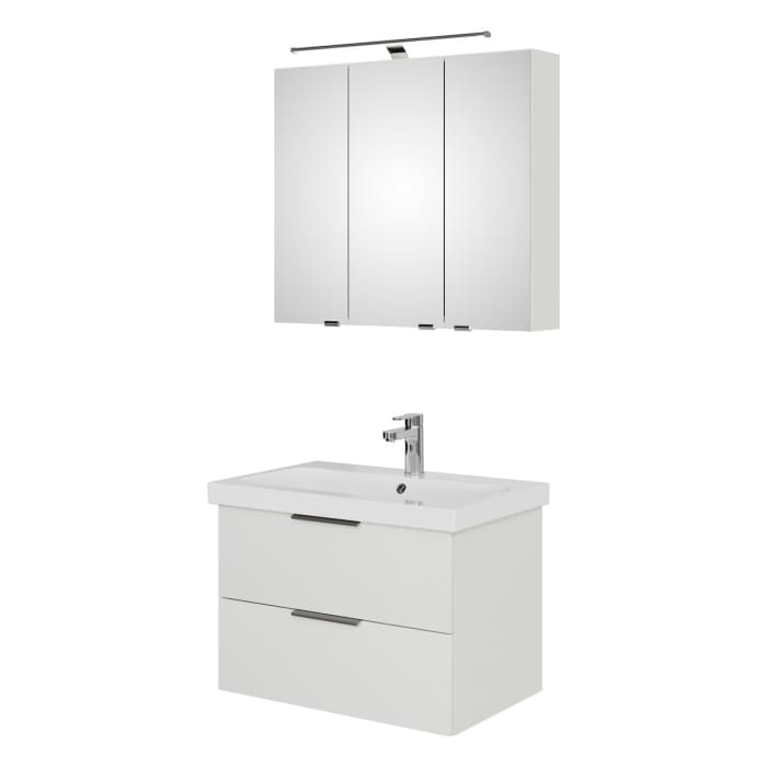 Steinkamp Living 2.0 / Geberit iCon light Badmöbel Set 75 cm mit Spiegelschrank