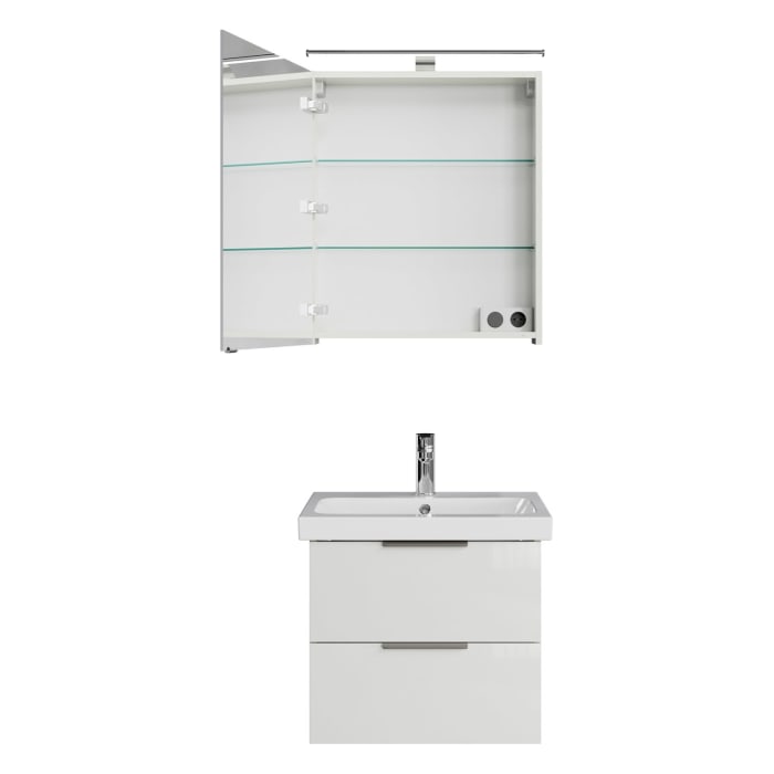 Steinkamp Living 2.0 / Geberit iCon light Badmöbel Set 60 cm mit Spiegelschrank