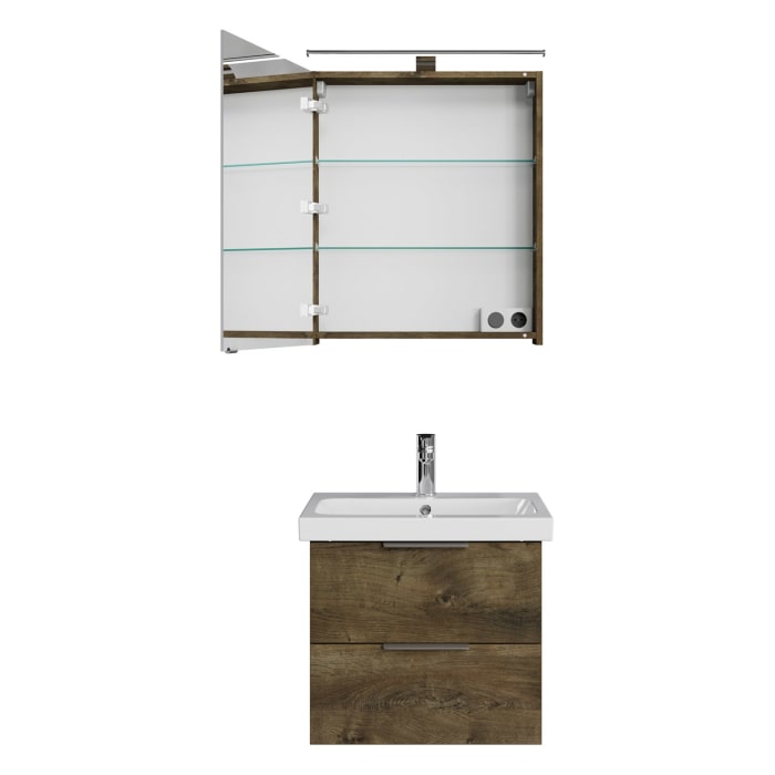 Steinkamp Living 2.0 / Geberit iCon light Badmöbel Set 60 cm mit Spiegelschrank