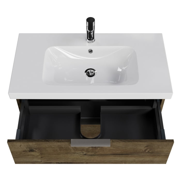 Steinkamp Living 2.0 / Geberit iCon light Badmöbel Set 90 cm mit Spiegelschrank