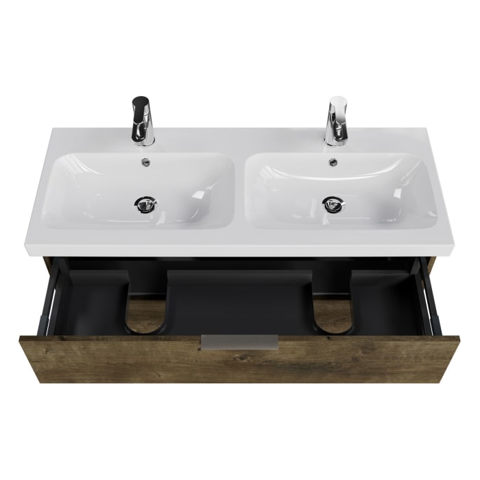 Steinkamp Living 2.0 / Geberit iCon light Badmöbel Set 120 cm mit Spiegelschrank, 2 Türen