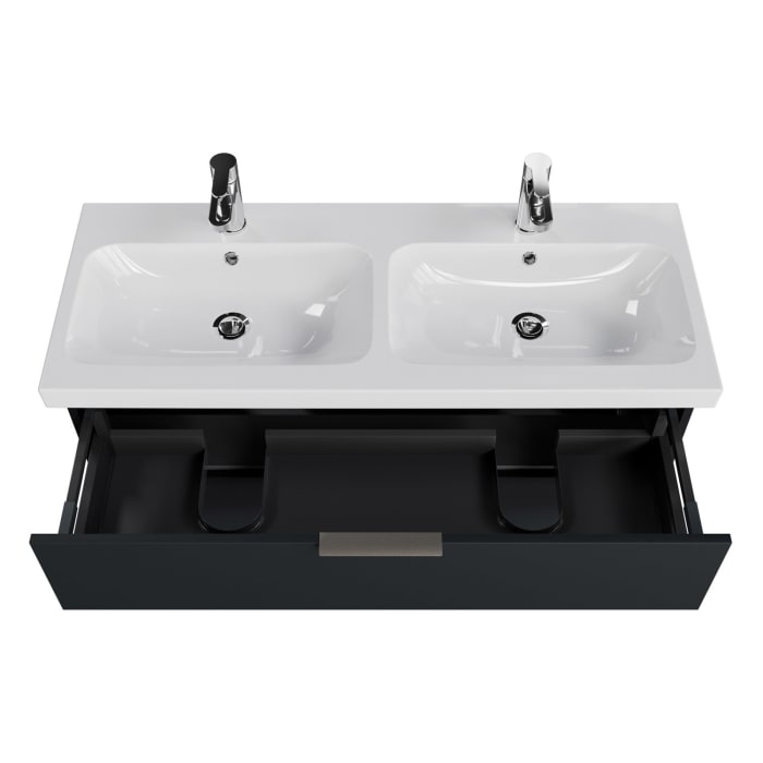 Steinkamp Living 2.0 / Geberit iCon light Badmöbel Set 120 cm mit Spiegelschrank, 3 Türen