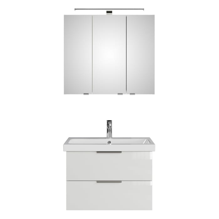 Steinkamp Living 2.0 / Geberit iCon light Badmöbel Set 75 cm mit Spiegelschrank