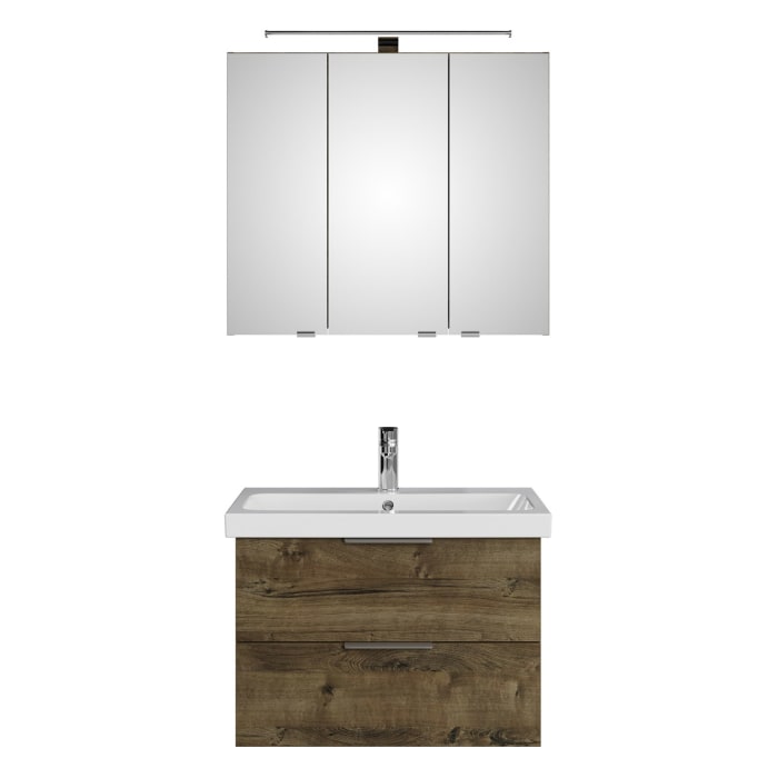 Steinkamp Living 2.0 / Geberit iCon light Badmöbel Set 75 cm mit Spiegelschrank