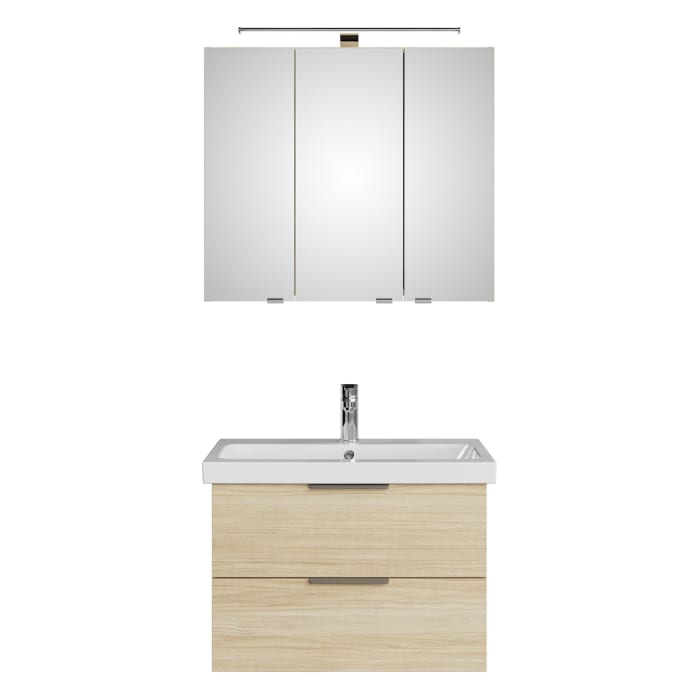Steinkamp Living 2.0 / Geberit iCon light Badmöbel Set 75 cm mit Spiegelschrank