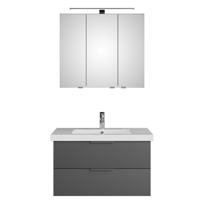 Steinkamp Living 2.0 / Geberit iCon light Badmöbel Set 90 cm mit Spiegelschrank