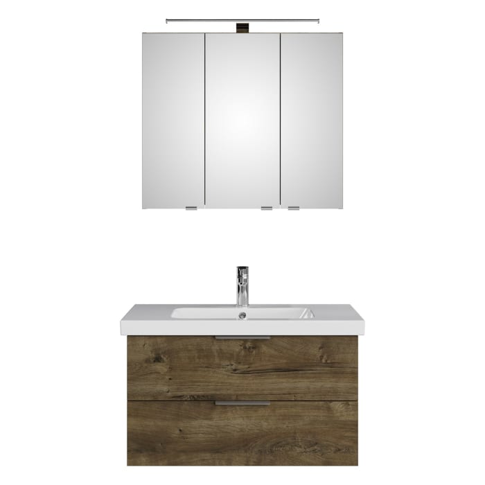 Steinkamp Living 2.0 / Geberit iCon light Badmöbel Set 90 cm mit Spiegelschrank