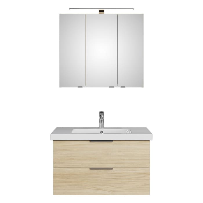 Steinkamp Living 2.0 / Geberit iCon light Badmöbel Set 90 cm mit Spiegelschrank