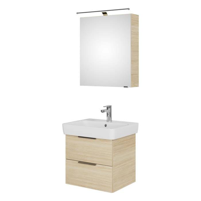 Steinkamp Living 2.0 / Geberit Renova Plan Badmöbel Set 60 cm mit Spiegelschrank