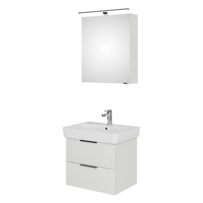 Steinkamp Living 2.0 / Geberit Renova Plan Badmöbel Set 65 cm mit Spiegelschrank