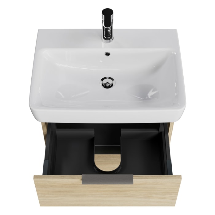 Steinkamp Living 2.0 / Geberit Renova Plan Badmöbel Set 65 cm mit Spiegelschrank