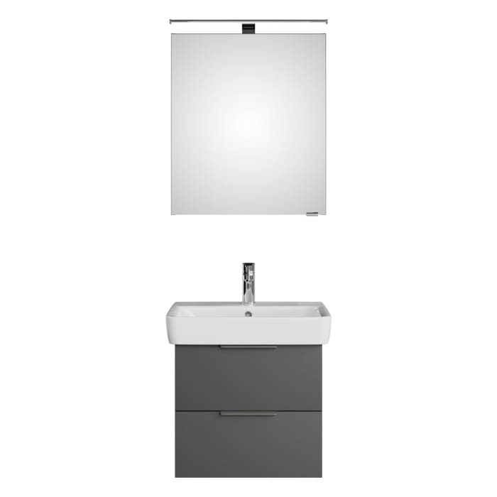 Steinkamp Living 2.0 / Geberit Renova Plan Badmöbel Set 60 cm mit Spiegelschrank