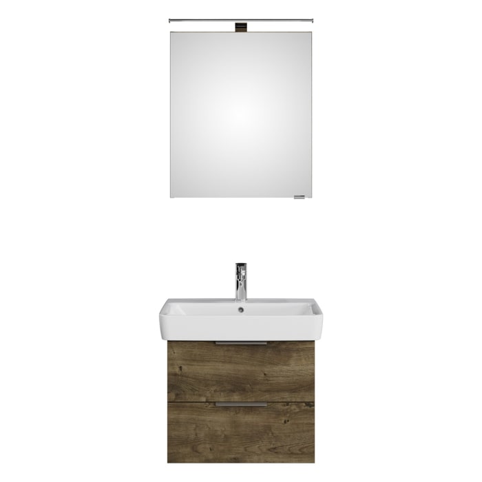 Steinkamp Living 2.0 / Geberit Renova Plan Badmöbel Set 65 cm mit Spiegelschrank