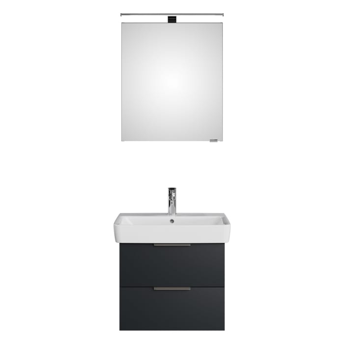 Steinkamp Living 2.0 / Geberit Renova Plan Badmöbel Set 65 cm mit Spiegelschrank