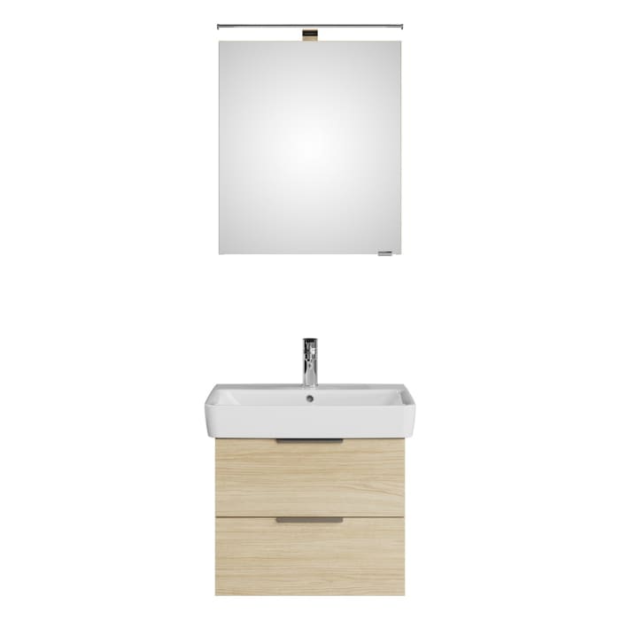 Steinkamp Living 2.0 / Geberit Renova Plan Badmöbel Set 65 cm mit Spiegelschrank