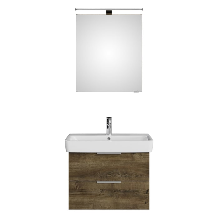 Steinkamp Living 2.0 / Geberit Renova Plan Badmöbel Set 75 cm mit Spiegelschrank