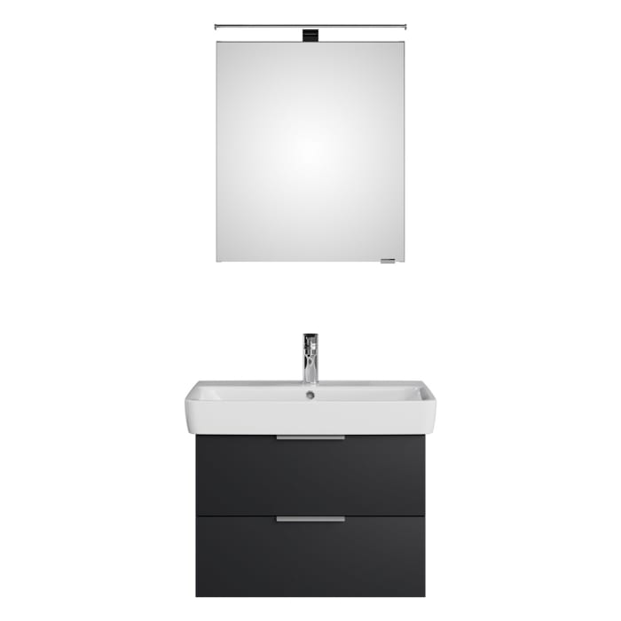 Steinkamp Living 2.0 / Geberit Renova Plan Badmöbel Set 75 cm mit Spiegelschrank