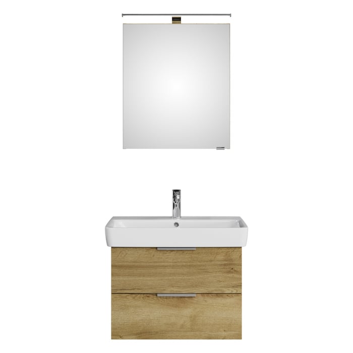 Steinkamp Living 2.0 / Geberit Renova Plan Badmöbel Set 75 cm mit Spiegelschrank