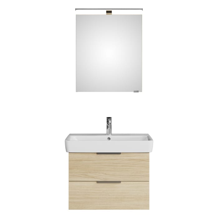 Steinkamp Living 2.0 / Geberit Renova Plan Badmöbel Set 75 cm mit Spiegelschrank