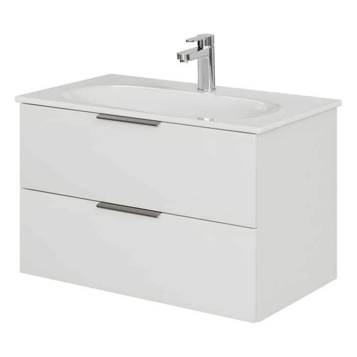 Steinkamp Living 2.0 / GROHE Essence Waschtisch mit Unterschrank 80 cm