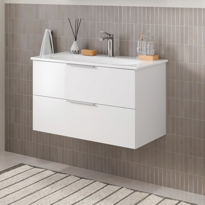 Steinkamp Living 2.0 / GROHE Essence Waschtisch mit Unterschrank 80 cm