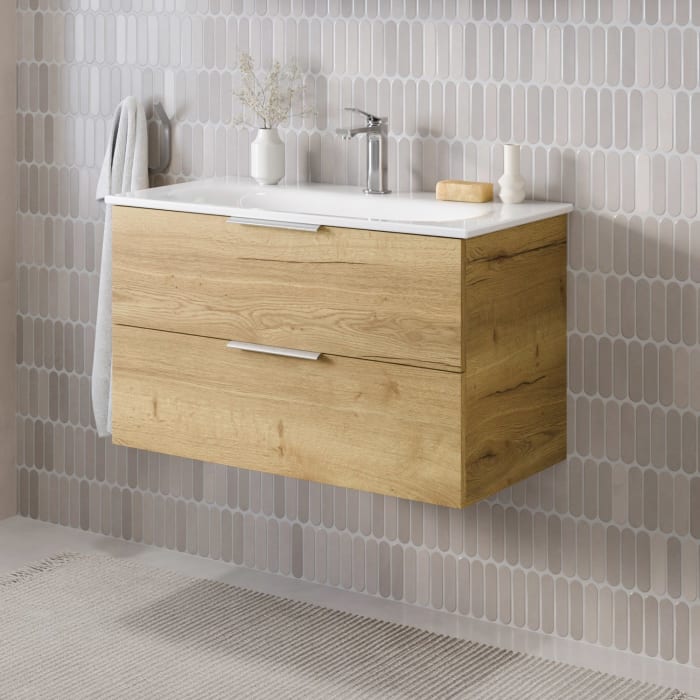 Steinkamp Living 2.0 / GROHE Essence Waschtisch mit Unterschrank 80 cm