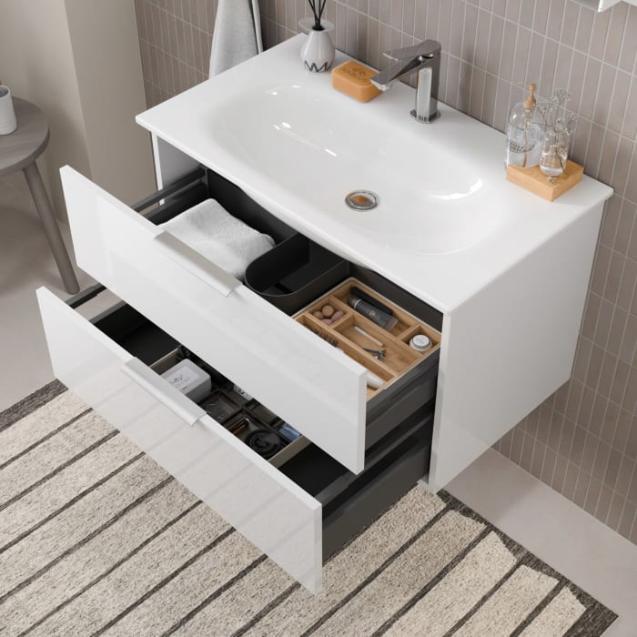 Steinkamp Living 2.0 / GROHE Essence Waschtisch mit Unterschrank 80 cm