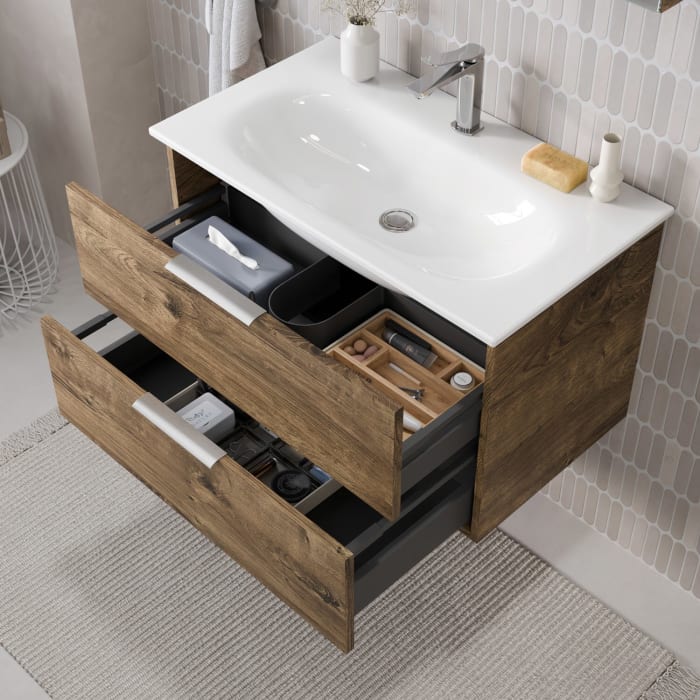 Steinkamp Living 2.0 / GROHE Essence Waschtisch mit Unterschrank 80 cm